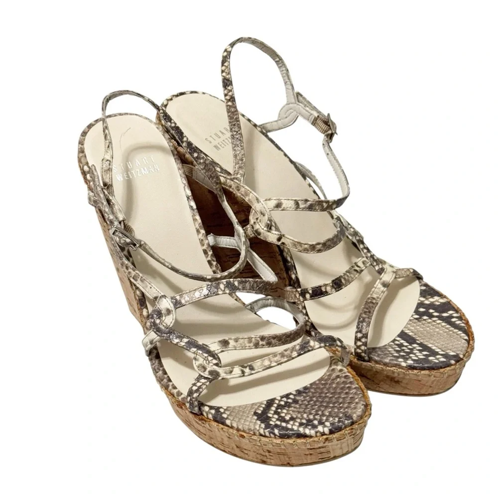 Stuart Weitzman Acrobat Roccia Serpent Wedge 8.5